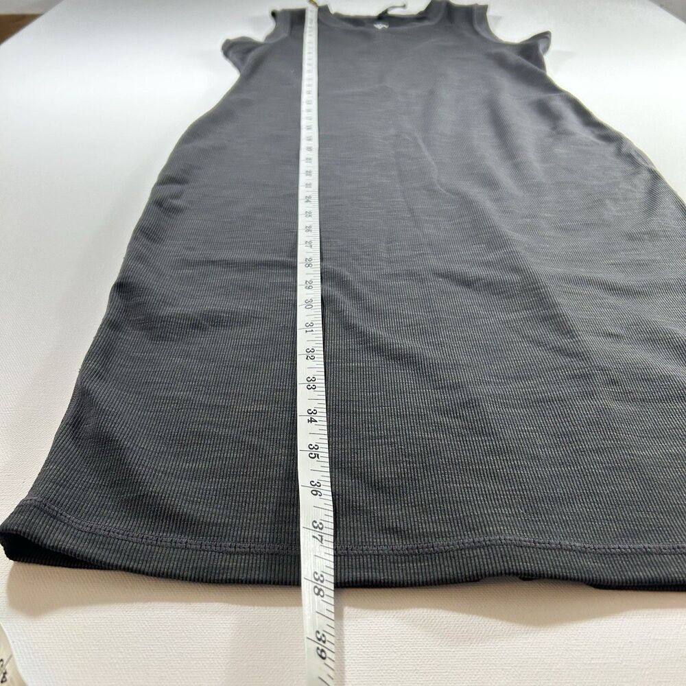 Prana Becksa Tank Dress Mink Grey Ribbed Stretch UPF 50 Athletic Bodycon Small - Picture 9 of 13